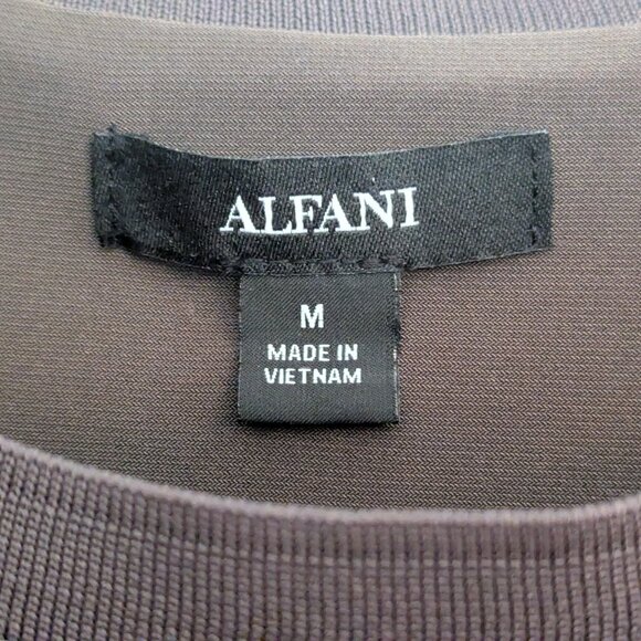 Alfani Women's Olive Green Illusion Tunic Blouse Top Size M - Picture 5 of 7